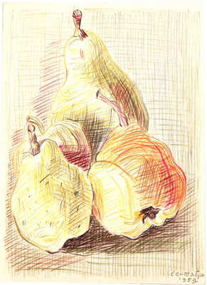 Митрохин Дмитрий Исидорович. Натюрморт с грушами 